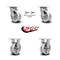 Service Caster 5 Inch V Groove Semi Steel Caster Set with Roller Bearings 2 Swivel Lock 2 Rigid SCC-30CS520-VGR-BSL-2-R-2 - alternate 3